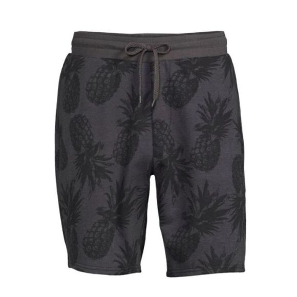 Men's Comfy Plus Black & Pineapple Print Lounge Shorts 2-Pack Size 2X - Picture 7 of 10